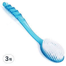 퀵살림 목욕 긴 손잡이 바디샤워 브러쉬, 03 파란색, 3개, 1개입