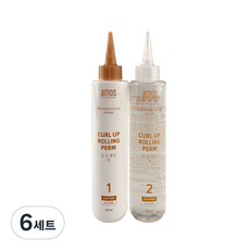 아모스프로페셔널 컬 업 롤링펌 1제 퍼머제 150ml + 2제 중화제 150ml, 6세트