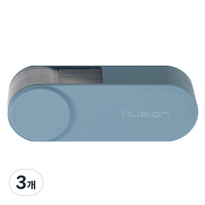 NUSIGN Swing 旋轉摺疊修正帶 5mm x 6m, 3個, 苔蘚藍