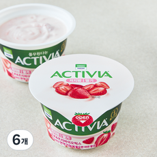 풀무원 액티비아 저지방 딸기 요구르트, 150g, 6개, 1개입