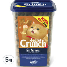 캣템 시크릿 크런치 메가박스 고양이 간식, 연어, 420g, 5개