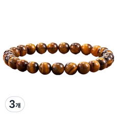 Hoomcell 紫水晶玉石手鍊 棕色 18cm, 3個