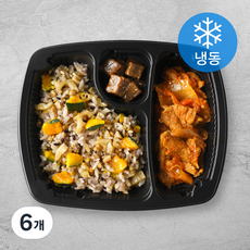 도시락연구소 단호박볶음밥 & 돼지고기김치찜 (냉동), 224g, 6개