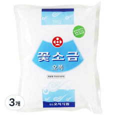 오복식품 꽃소금, 3kg, 3개