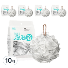 블럭마트 욕실 샤워볼 대형 50g, 그레이, 10개, 1개입