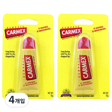 Carmex 小蜜媞 保濕護唇膏 軟管, 經典, 10g, 4個