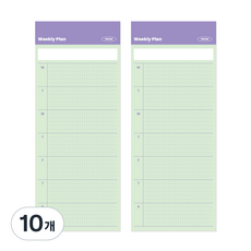 recoz Day to Day 週計畫便條紙, 混合顏色, 50張, 10個