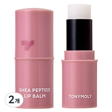 TONYMOLY 乳木果胜肽護唇膏, 2g, 2個, 無色