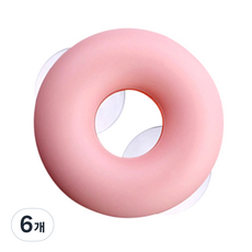 YoungMarket 甜甜圈牙刷架, 粉色, 6個