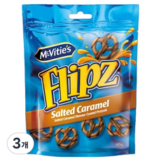 플립즈 카라멜 프레첼, 90g, 3개