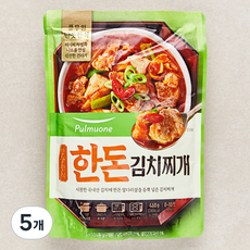 풀무원 반듯한식 한돈 김치찌개 냉장, 460g, 5개