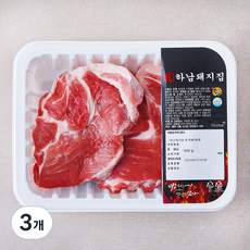 하남돼지집 한돈 목살 구이용 (냉장), 500g, 3개