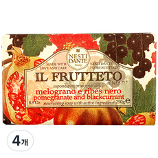 네스티단테 비누 일 프루테토 석류 앤 블랙커런트, 250g, 4개입