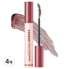 코스노리 퍼펙트 세팅 워터프루프 롱앤컬 마스카라 7ml, 06 어반레드, 4개