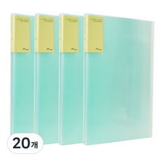 에코청운 신투명 클리어화일 20매 A4, 연두, 20개