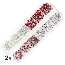 Chic Fit 混色美甲鑽飾組, 混色, 2個