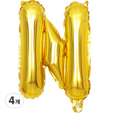 Pang Party 字母氣球 N 40cm, 金色, 4個