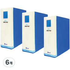 영오 합지 가로형 파이프 바인더 A4 9 x 7 cm 2공, 청색, 6개