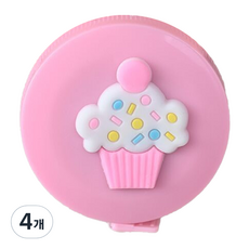 Bacogel 便攜式可愛迷你捲尺 杯子蛋糕, 4個, 1.5m