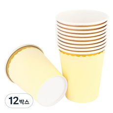 金色圓弧線條派對紙杯 10入, 12組