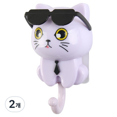 아이메이트 선글라스 고양이 후크, 퍼플캣, 2개