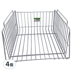 瀧安商行 斜口置物籃, 中(32 x 30 x 19cm), 白色, 4個