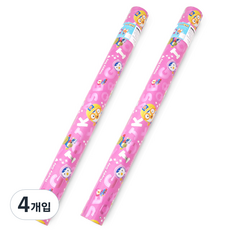 투영디자인 뽀로로포장지 대 53 x 1800 cm, 핑크, 4개입