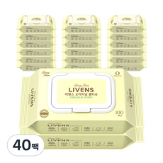 리벤스 오리지널 소프트 저자극 물티슈 캡형, 45g, 100매, 40세트
