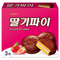 크라운 딸기파이, 3개, 300g