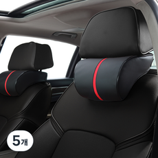 다니카 프리미엄 메모리폼 가죽 목쿠션 TO-001, 블랙01, 5개