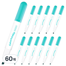 모나미 칼라풀데이 형광펜, 민트, 60개