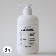 비욘드네이처 강아지 오트밀 저자극 샴푸 플로라향, 500ml, 1개입, 3개