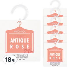ARONICA 香氛袋 掛勾型 衣櫃芳香劑 古董玫瑰, 18個, 15g