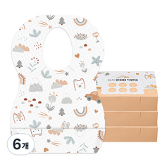 Tamsaa 一次性防水圍兜, 20入, 6個, 混色