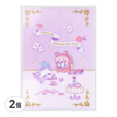 sun-star L型 A4兩用封口資料夾, 2個, 吉伊卡哇 紫色午後