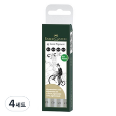 FABER-CASTELL 輝柏 生態顏料筆 4 支套裝黑 A, 4套, 混合顏色