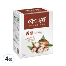 味全 高鮮香菇調味料，台灣在地香菇，無添加防腐劑，人工色素, 320g, 4盒