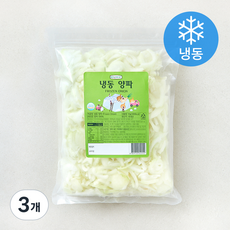 웰프레쉬 국내산 양파 슬라이스 (냉동), 3개, 1kg