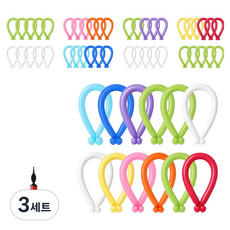 피앤비유니티 요술풍선 50p + 펌프 세트, 스탠다드 클래식 혼합9색, 3세트