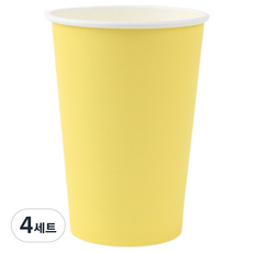 아이엔피 파스텔 종이컵 레몬옐로우 390ml, 100개입, 4세트