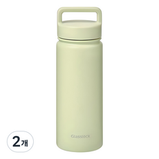 글라스락 스포티 핸들 텀블러, 페일그린, 500ml, 2개
