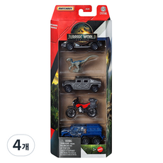 매치박스 쥬라기월드 5 팩 어쏘트 작동완구 JGL60 랜덤발송, 혼합색상, 4개