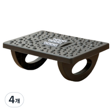 생활의이득 사무실 가정용 지압롤러 흔들 패드, 4개, 블랙