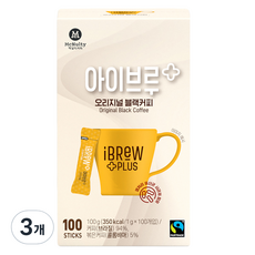 IBREW Plus公平貿易 原味黑咖啡, 1g, 100件, 3個