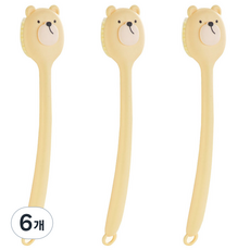 ZBIBI 小熊造型長柄搓澡刷, 1入, 6個, 黃色