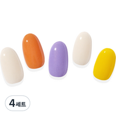 힙칙 네일드 잇 세미 큐어 젤 네일 스트립 세트, 크리미 라벤더, 4세트