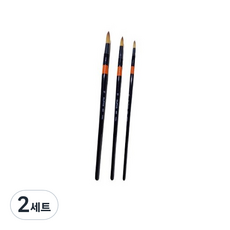 Alpha Art Brush 圓頭水彩筆 3件組 B, 8號, 12號, 16號, 2套