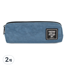 Tok Tok 花式基本款尼龍鉛筆盒, 藍色, 2件