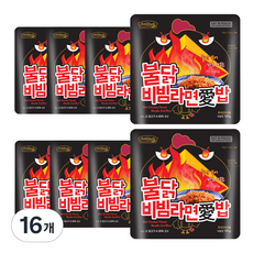 이지밥 불닭비빔라면애밥, 107g, 16개