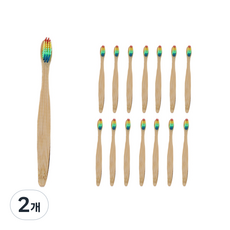 지바토 대나무 칫솔 Type9 Z1118, 15개입, 2개